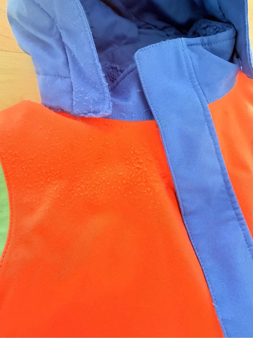 Burton Kids Blue Fleece Jacket with Orange Trim